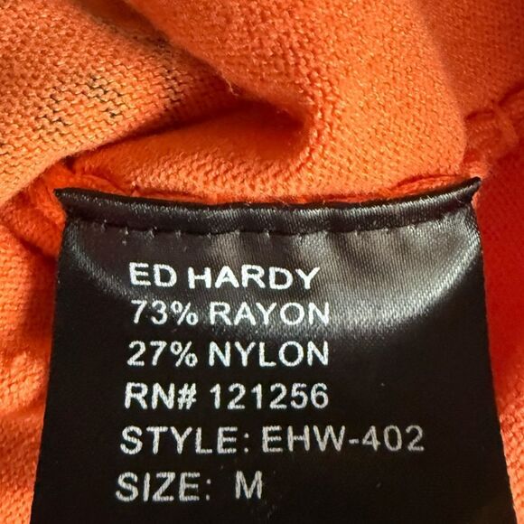 Ed Hardy by Christian Audigier Womans Zipped Hoodie with Butterflies. Size M. - Picture 12 of 13